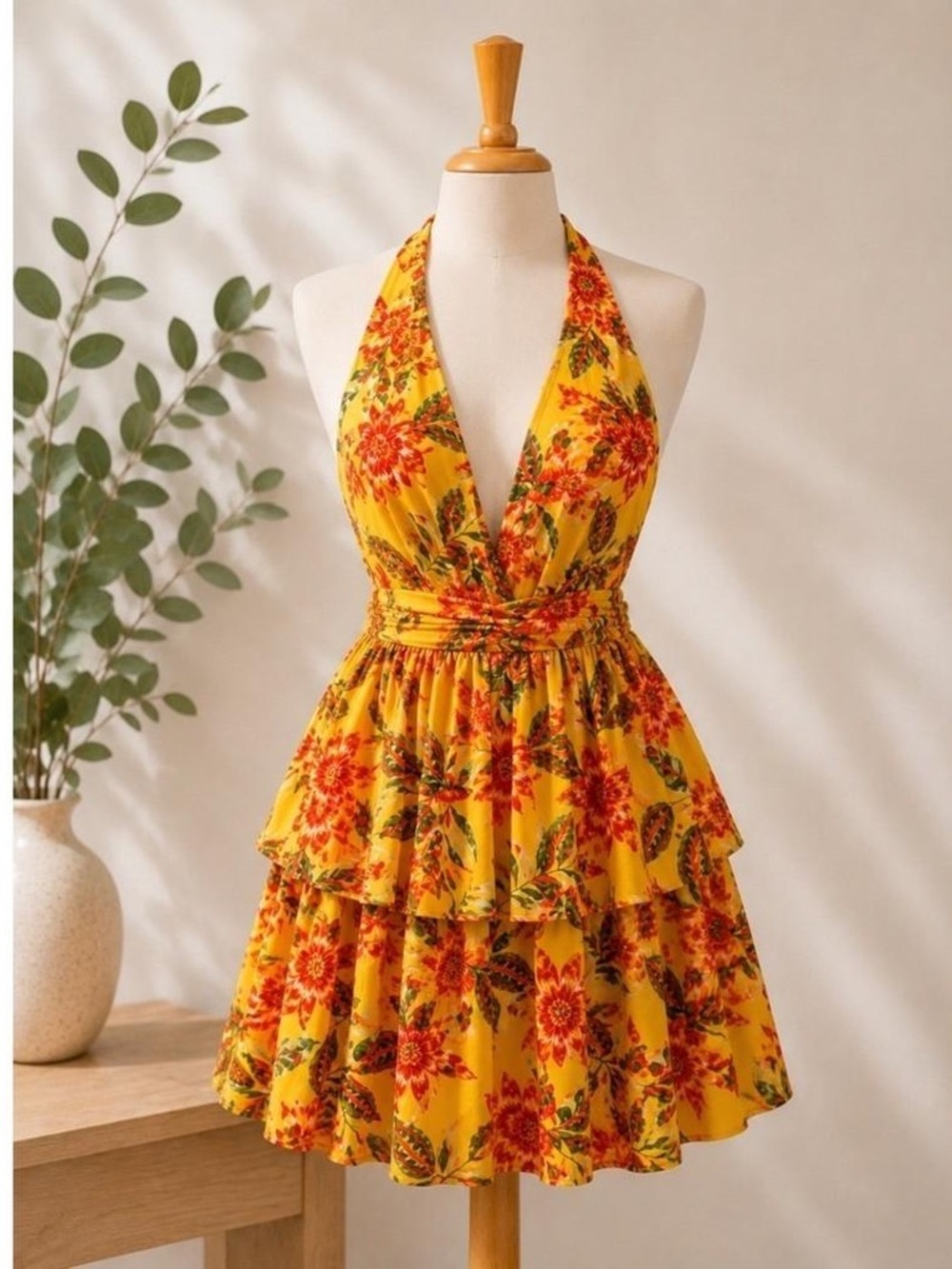 Beautifully Bright Halter Dress!